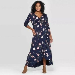 Isabel Floral Maxi Maternity Dress Sz Large